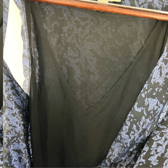 Piperlime Collection Blue Black Abstract Print Sleeveless Midi Dress Size S - Picture 6 of 10